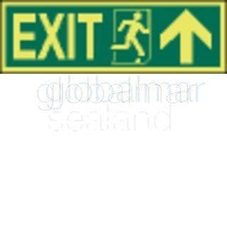 SEÑAL EXIT (STRAIGHT ON FROM HERE) 30X10 ADHESIVA REF 4001GC